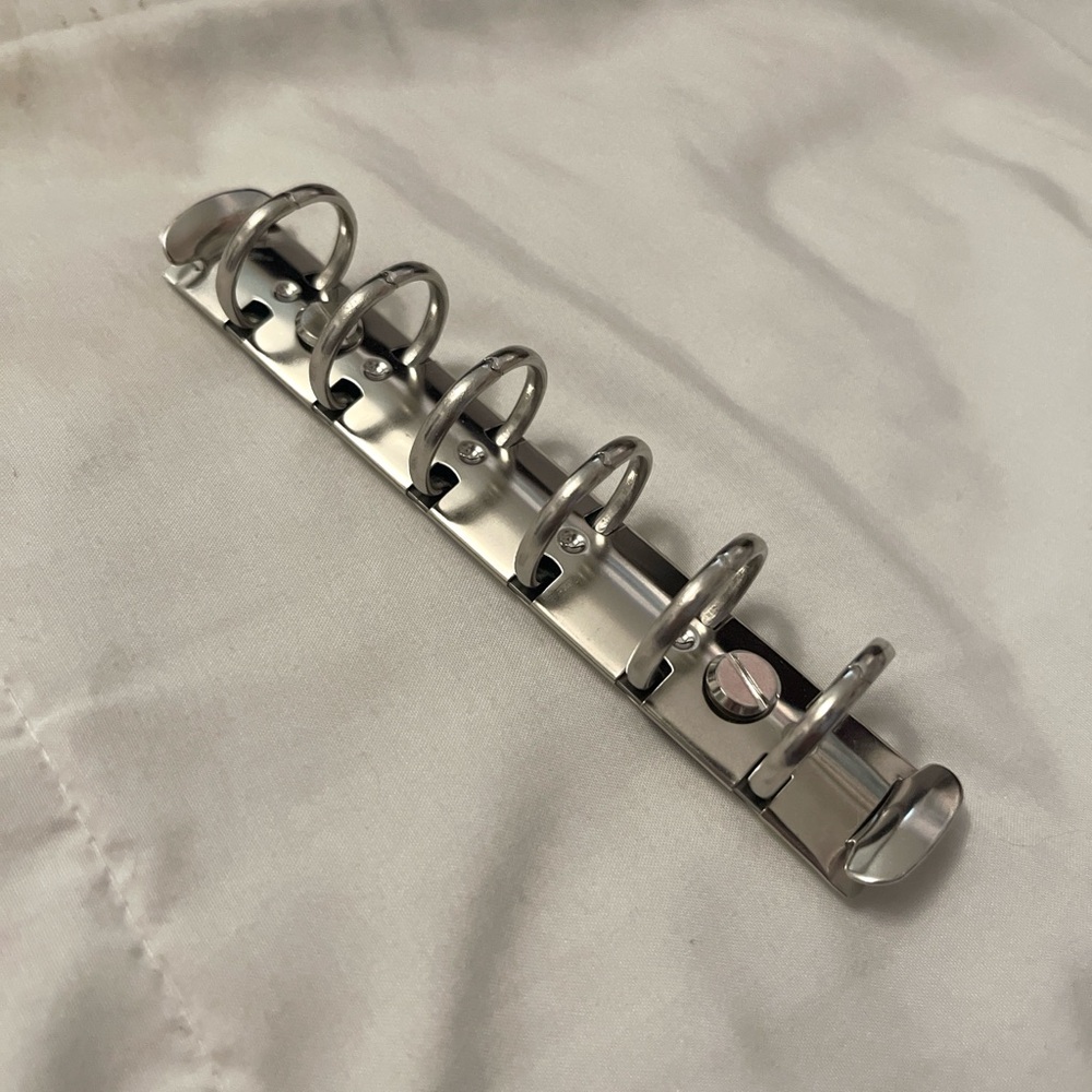A7 2 cm silver photo card binder clip rings
